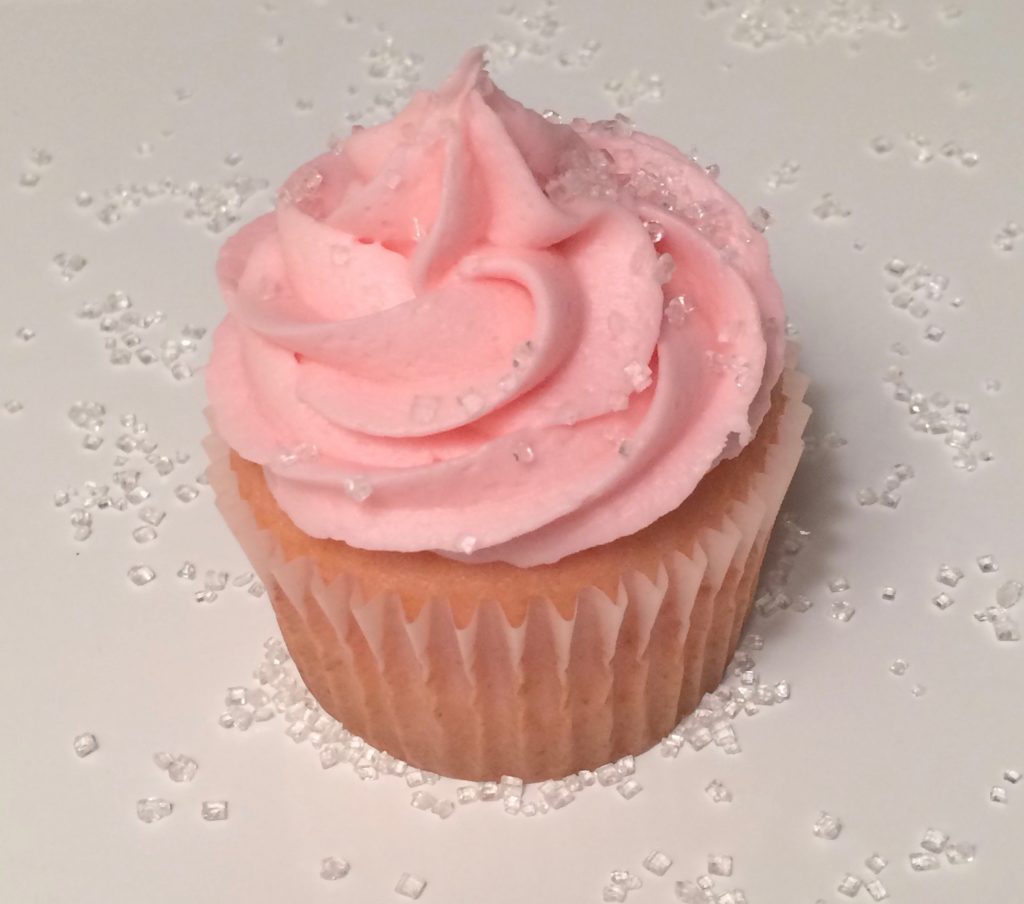 Pink Champagne Cupcakes with Champagne Buttercream Frosting