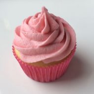 Vanilla Cupcakes with Raspberry Buttercream Frosting